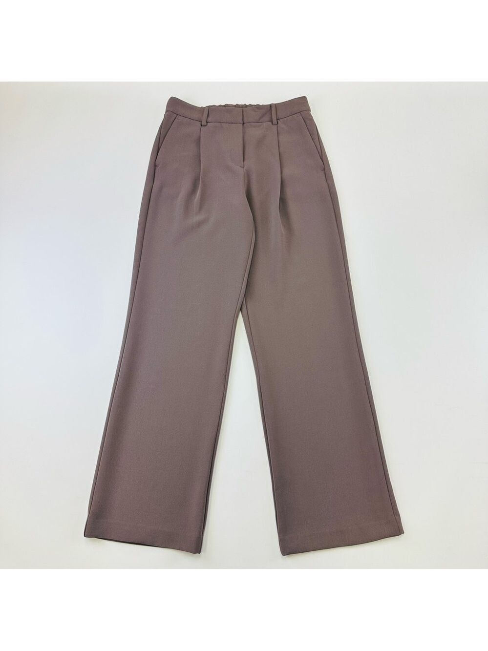 DKNY womens trouser pant muted plum pleat front crepe Size 4 professional office